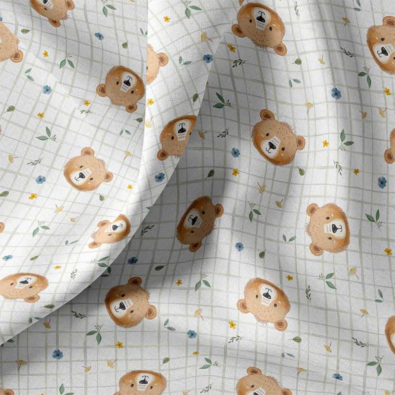 Printed Cotton ALBERT White / Green